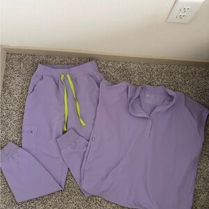 Figs Lavender Scrub Set